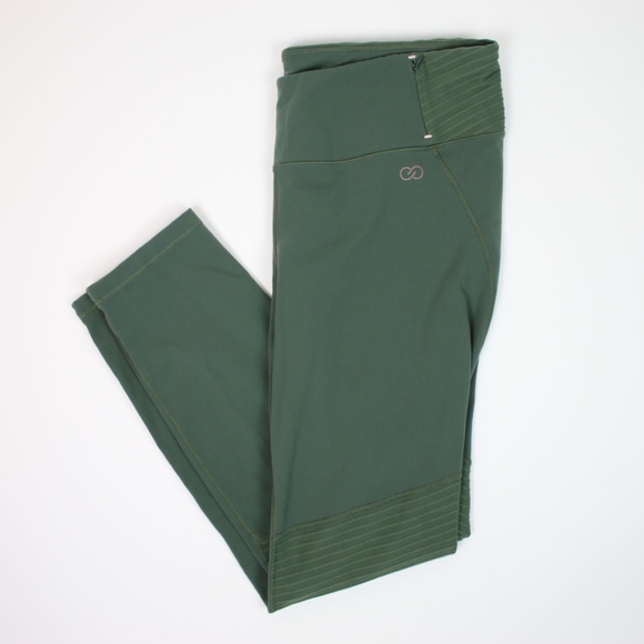 CALIA Carrie Underwood Olive Moto Leggings LARGE - Picture 2 of 7